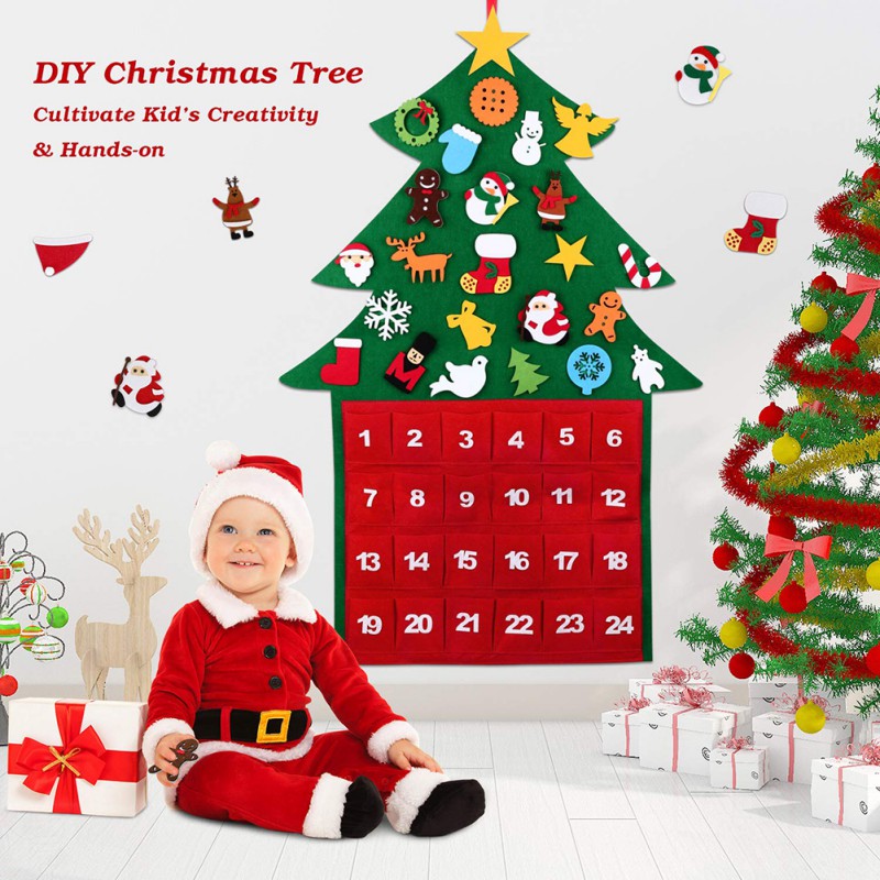 Christmas Decorations Christmas Tree Calendar 1-24 Date Pendant Advent Countdown Calendar Wall Home Decoration
Christmas Decorations Christmas Tree Calendar 1-24 Date Pendant Advent Countdown Calendar Wall Home Decoration