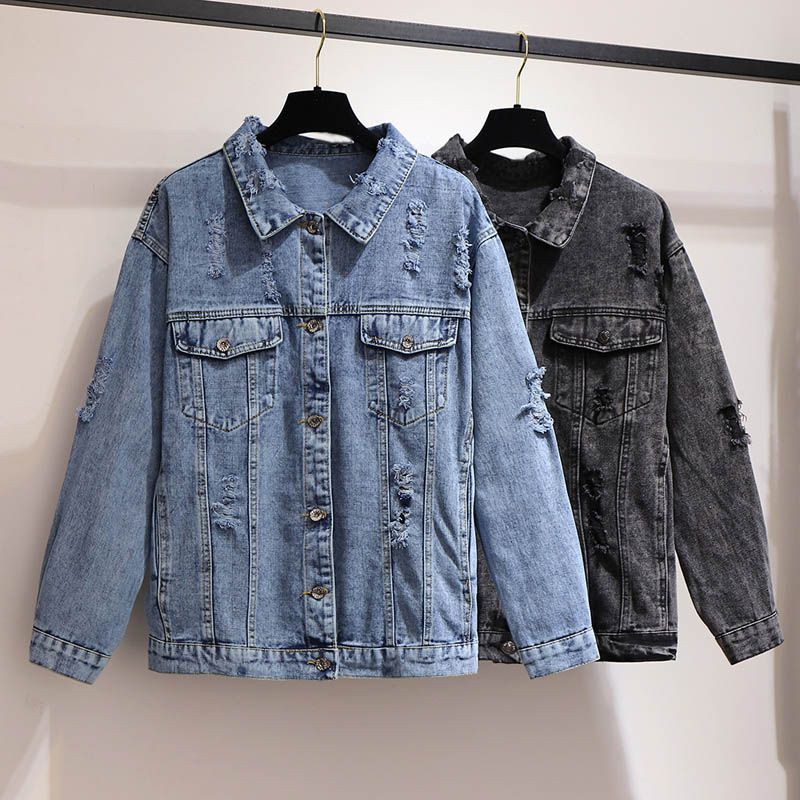 Spring Autumn denim jacket women plus size bust 155cm 7XL 8XL 9XL 10XL coat women black blue colors
Spring Autumn denim jacket women plus size bust 155cm 7XL 8XL 9XL 10XL coat women black blue colors