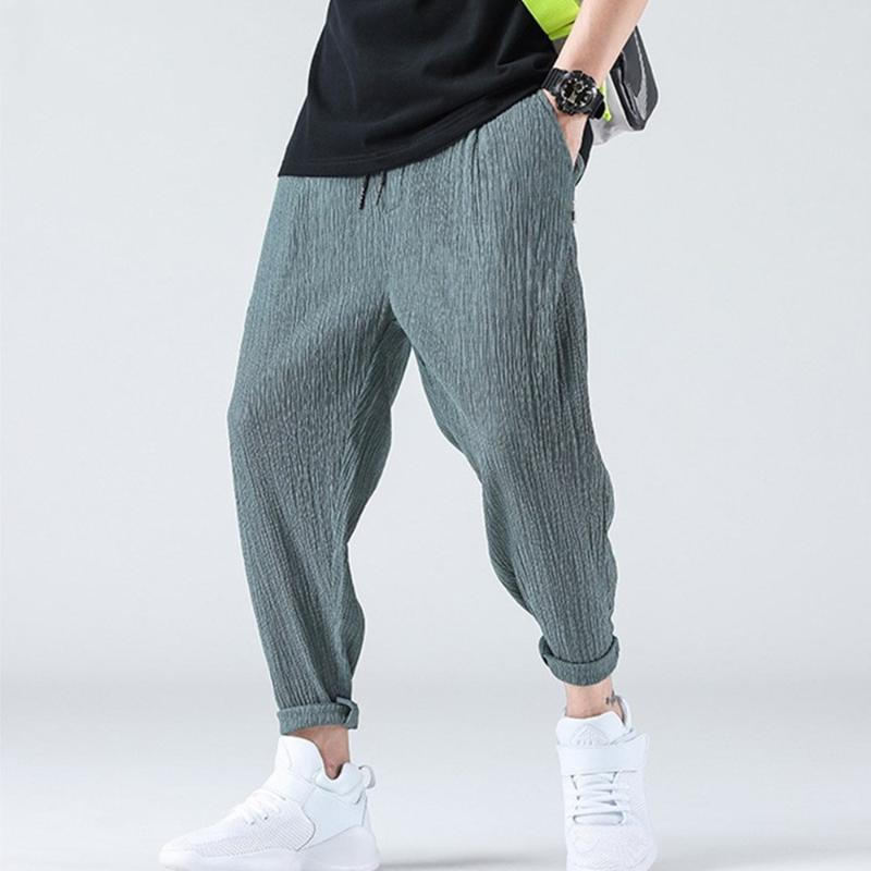 Summertime ice pants men's thin air conditioning quick-dry pants trend loose-fitting nine minute leisure fitness, Black
Summertime ice pants men's thin air conditioning quick-dry pants trend loose-fitting nine minute leisure fitness, Black