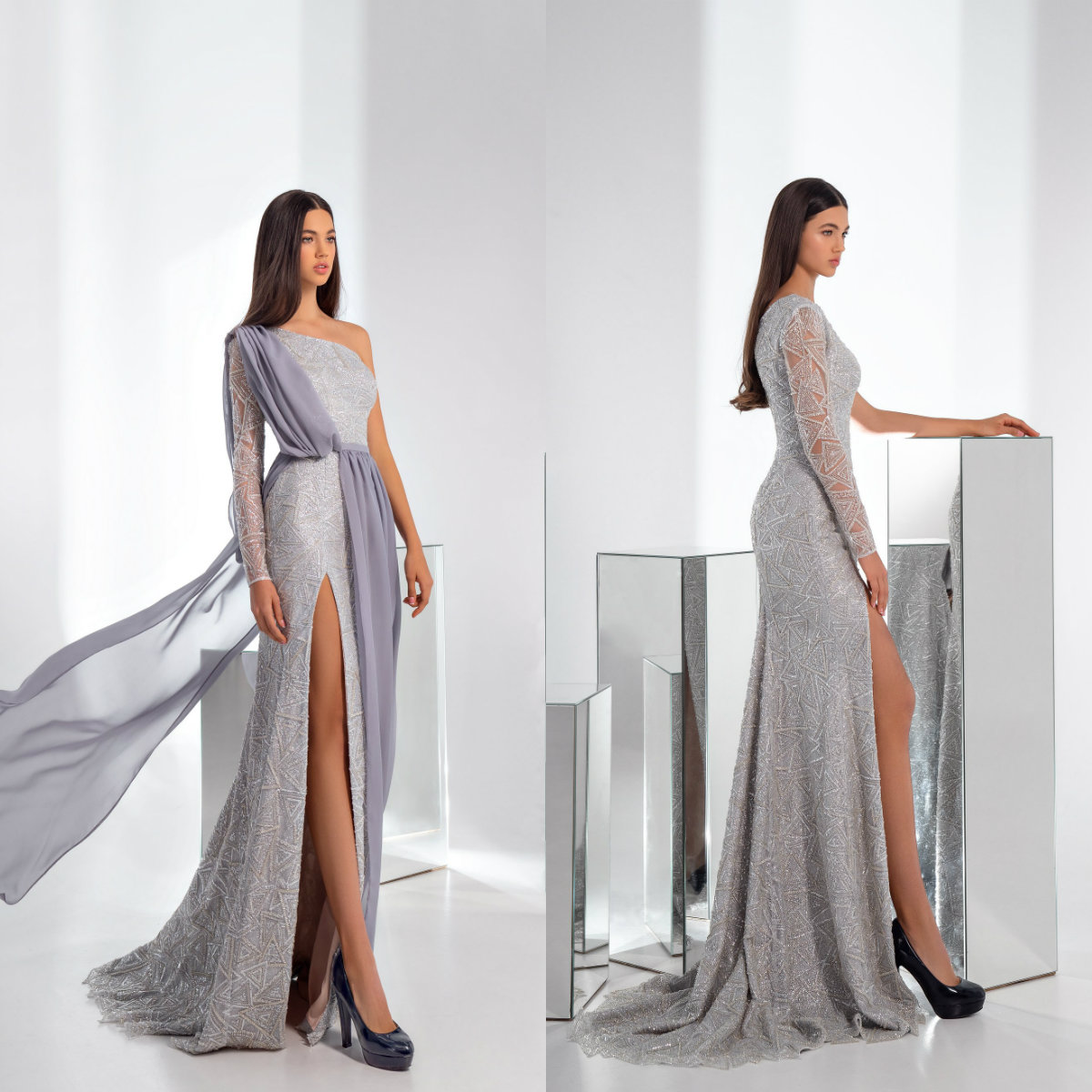 Elegant Evening Dresses One Shouder Long Sleeve Lace Sequins Prom Gowns 2021 Custom Made Sexy High Side Split Special Occasion Dress, Dark navy
Elegant Evening Dresses One Shouder Long Sleeve Lace Sequins Prom Gowns 2021 Custom Made Sexy High Side Split Special Occasion Dress, Dark navy