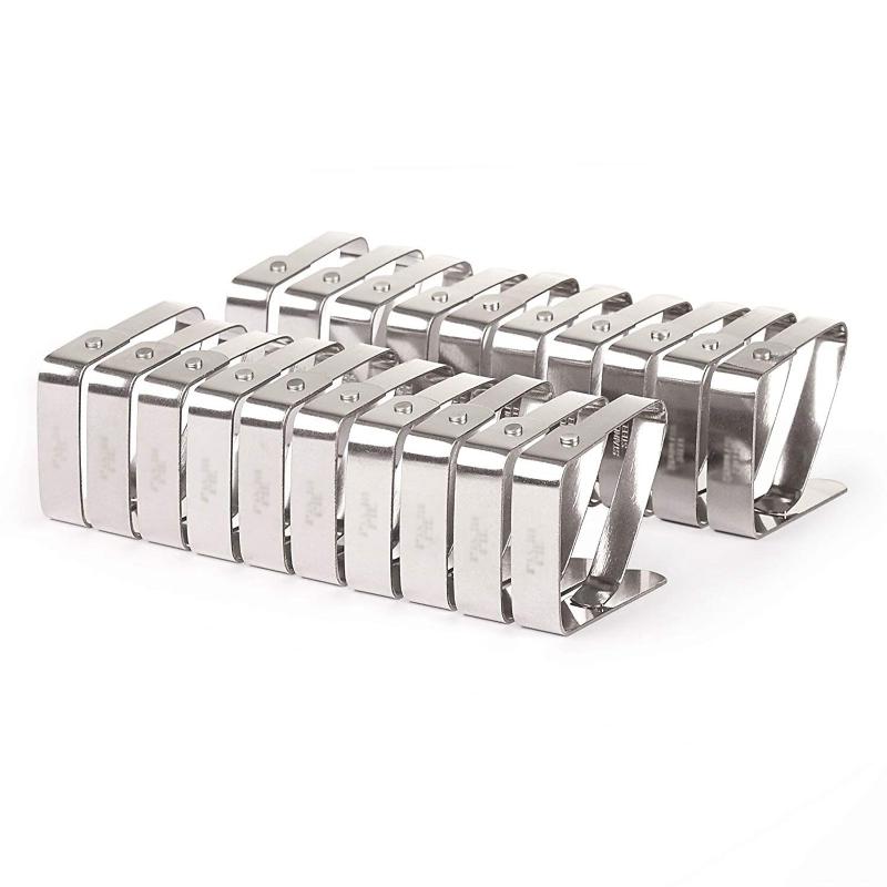 Set of 20 Adjustable Stainless Steel Tablecloth Clips Clamps Party Restaurant Picnic Outdoor Table Cloth Cover Holders, 1.97 x 1, Silver
Set of 20 Adjustable Stainless Steel Tablecloth Clips Clamps Party Restaurant Picnic Outdoor Table Cloth Cover Holders, 1.97 x 1, Silver