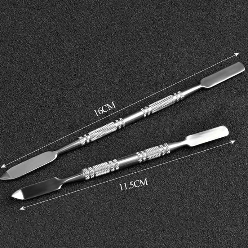 1Pc Stainless Steel makeup toner Spatula mixing stick For Blending different cream Nail Polish Durable Dual heads Bar