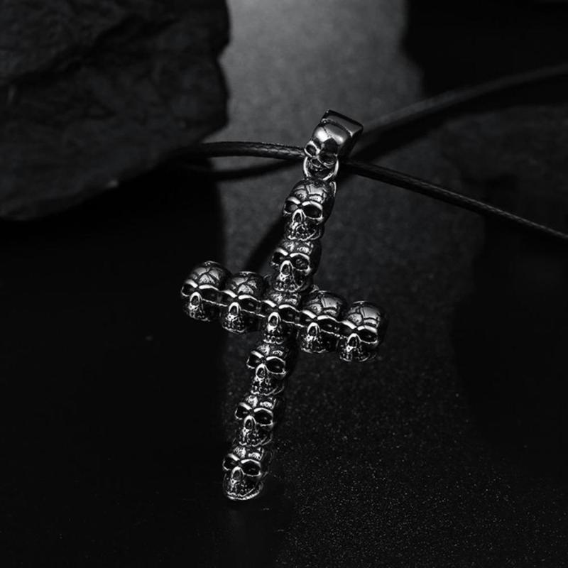 2020 New Skull Cross Alloy Pendant Necklace Jesus Religion Pendant Necklace Vintage Men Women Jewelry
2020 New Skull Cross Alloy Pendant Necklace Jesus Religion Pendant Necklace Vintage Men Women Jewelry