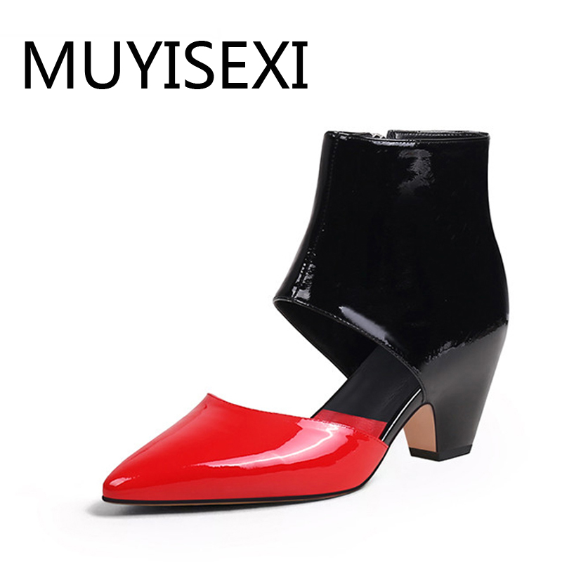 Fashion distinctive modelling design genuine leather 7.5cm high heel zip Hollywood movie stars mixed colors pumps HL255 MUYISEXI, Red
Fashion distinctive modelling design genuine leather 7.5cm high heel zip Hollywood movie stars mixed colors pumps HL255 MUYISEXI, Red