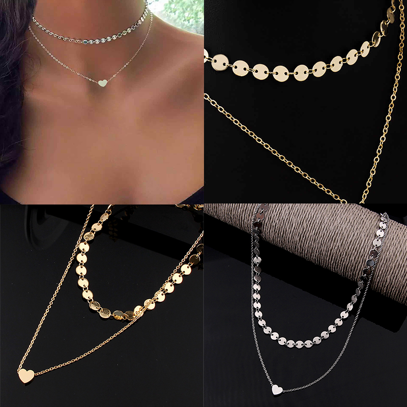 Chokers SUQI Fashion Stainless Steel Boho Coin Choker 2 Layered Necklace Multilayer Set Y Lariat Silver Long Pendant
Chokers SUQI Fashion Stainless Steel Boho Coin Choker 2 Layered Necklace Multilayer Set Y Lariat Silver Long Pendant