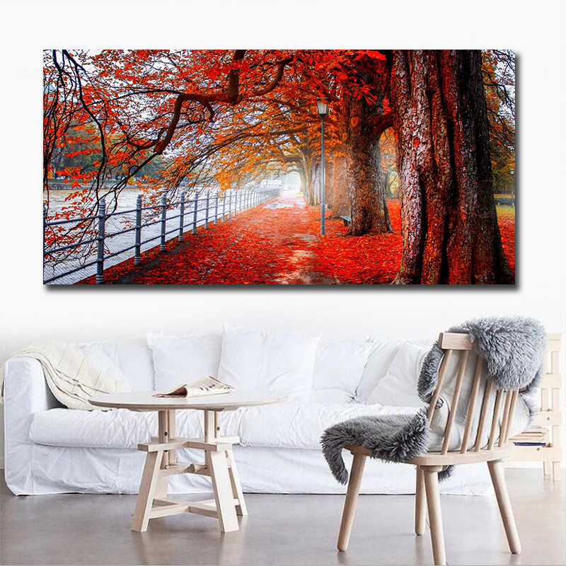 GOODECOR Modern Canvas Art Red Forest Landscape Wall Pictures For Living Room Modular Pictures Home Decor Frameless
GOODECOR Modern Canvas Art Red Forest Landscape Wall Pictures For Living Room Modular Pictures Home Decor Frameless