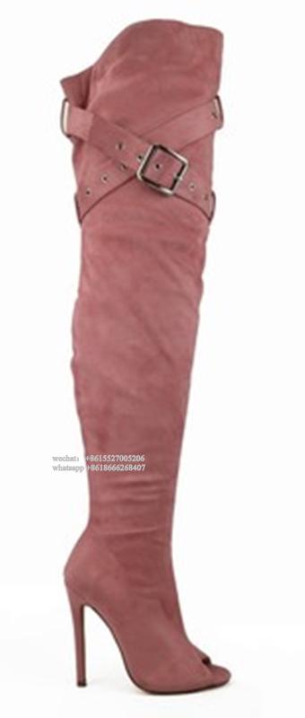 Thigh High Boots Women High Quality Buckle Designer Open Toe Thin Heel Long Boots for Women, As showed color
Thigh High Boots Women High Quality Buckle Designer Open Toe Thin Heel Long Boots for Women, As showed color