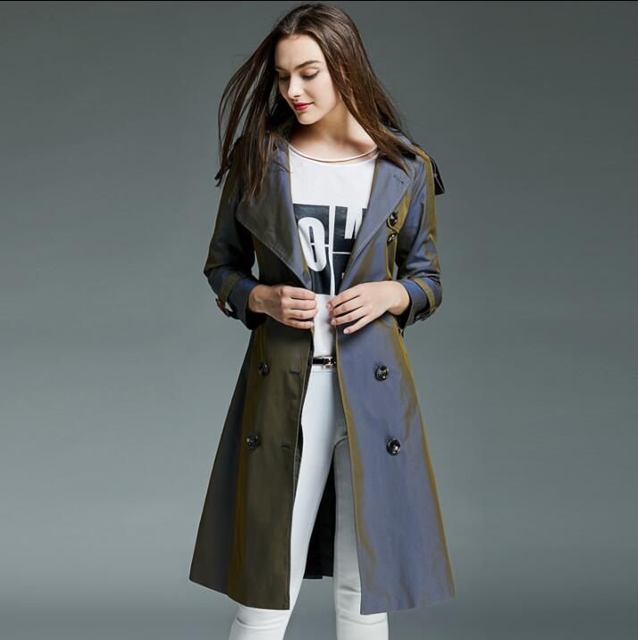 chameleon trench coat for women long sleeves coats womens casaco feminino overcoat woman spring ladies autumn european bai70, Tan;black
chameleon trench coat for women long sleeves coats womens casaco feminino overcoat woman spring ladies autumn european bai70, Tan;black