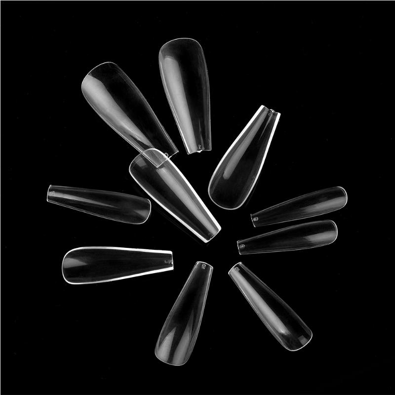 500pcs Tips Charms Full Cover Long Coffin 10 Sizes Ballerina Fake Nails Pointed Home Salon Art Natural Manicure ABS Tools, White
500pcs Tips Charms Full Cover Long Coffin 10 Sizes Ballerina Fake Nails Pointed Home Salon Art Natural Manicure ABS Tools, White