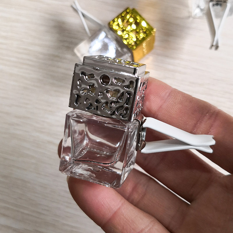 Glass Car Perfume Air Freshener Vent Clip - Empty Bottle Essential Oils Diffuser