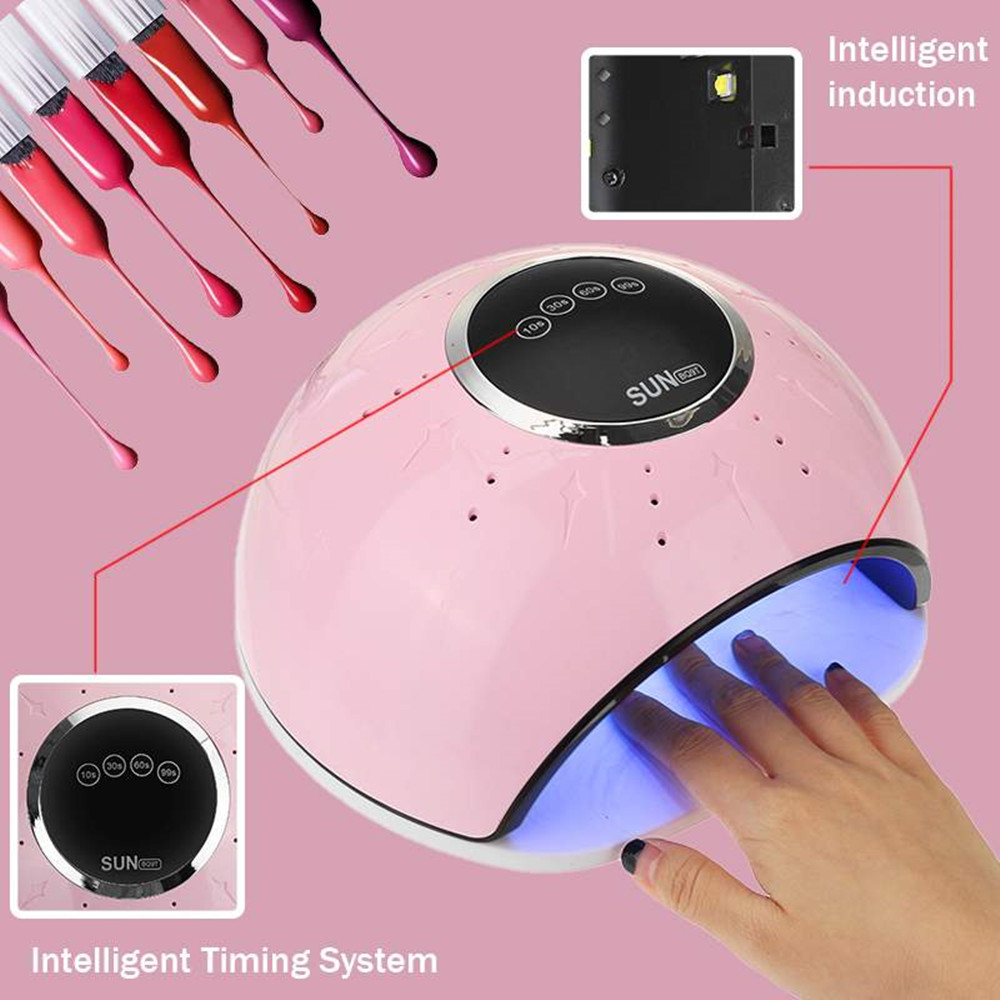SUN BQ9T 72W UV LED Manicure Lamp Nail Dryer Fast Curing All Gels LCD Display Nail Salon Tools 10S 30S 60S 99S Two Hands Use