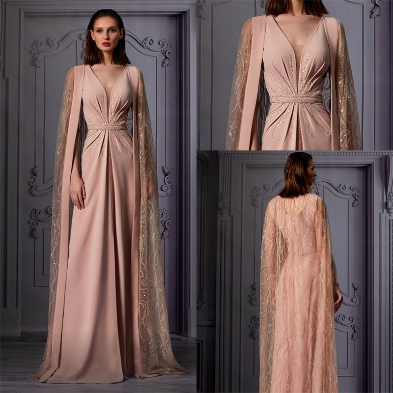 Elegant Prom Dresses With Wrap Hot Sale Luxury Sequins Ruched Satin Evening Dress Sexy Sleeveless A-line Party Dress Robes De Soirée