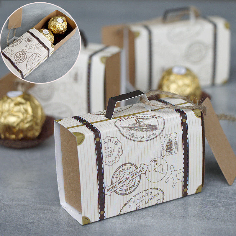 10/50/100PCS DIY Mini Suitcase Candy Box Carton Wedding Gift Box Candy Packaging Bag Event Party Supplies Wedding with Card
10/50/100PCS DIY Mini Suitcase Candy Box Carton Wedding Gift Box Candy Packaging Bag Event Party Supplies Wedding with Card