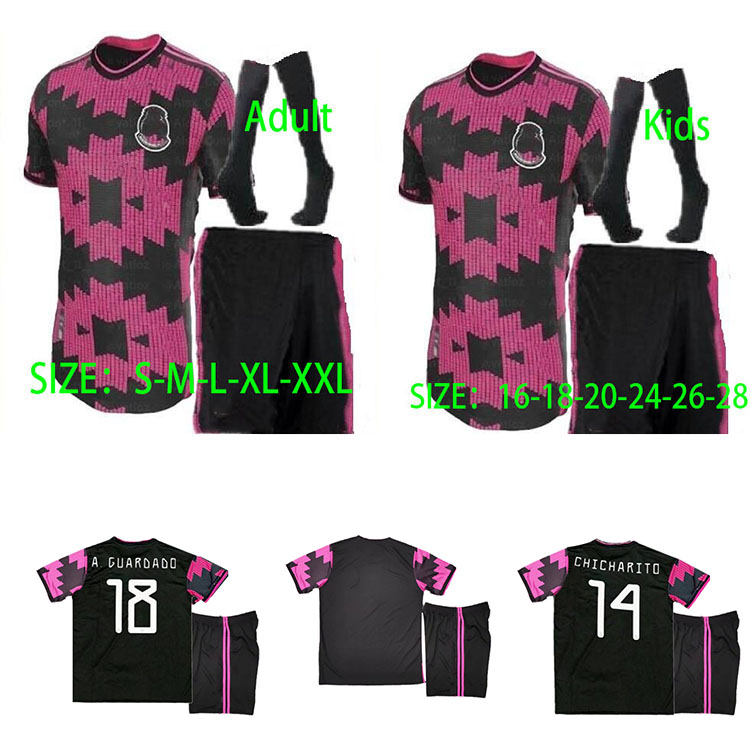 2021 Mexico Soccer Jersey 2022 Home Red #14 CHICHARITO #22 H.LOZANO Shirt C.VELA A.GUARDADO Football Uniform men kids+socks, Gold
2021 Mexico Soccer Jersey 2022 Home Red #14 CHICHARITO #22 H.LOZANO Shirt C.VELA A.GUARDADO Football Uniform men kids+socks, Gold