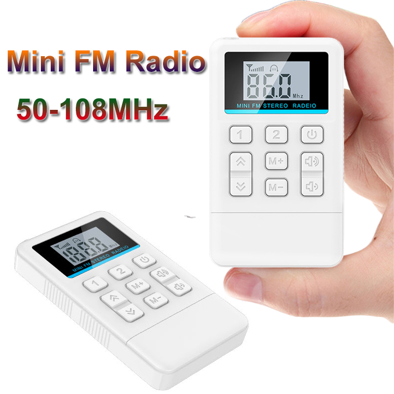 Mini FM Stereo Radio Portable Receiver 50-108MHz with LED Display Support Power off Memory Professional English Hearing Learning
Mini FM Stereo Radio Portable Receiver 50-108MHz with LED Display Support Power off Memory Professional English Hearing Learning