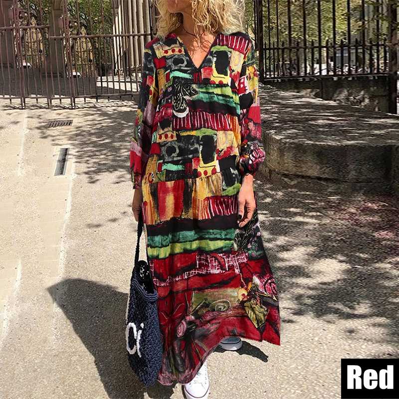 Plus Size Shirt Dress Women' Summer Sundress 2020 VONDA Vintage Casual Linen Maxi Dress Tunic Vestidos V Neck Solid Robe Femme, Blue
Plus Size Shirt Dress Women' Summer Sundress 2020 VONDA Vintage Casual Linen Maxi Dress Tunic Vestidos V Neck Solid Robe Femme, Blue