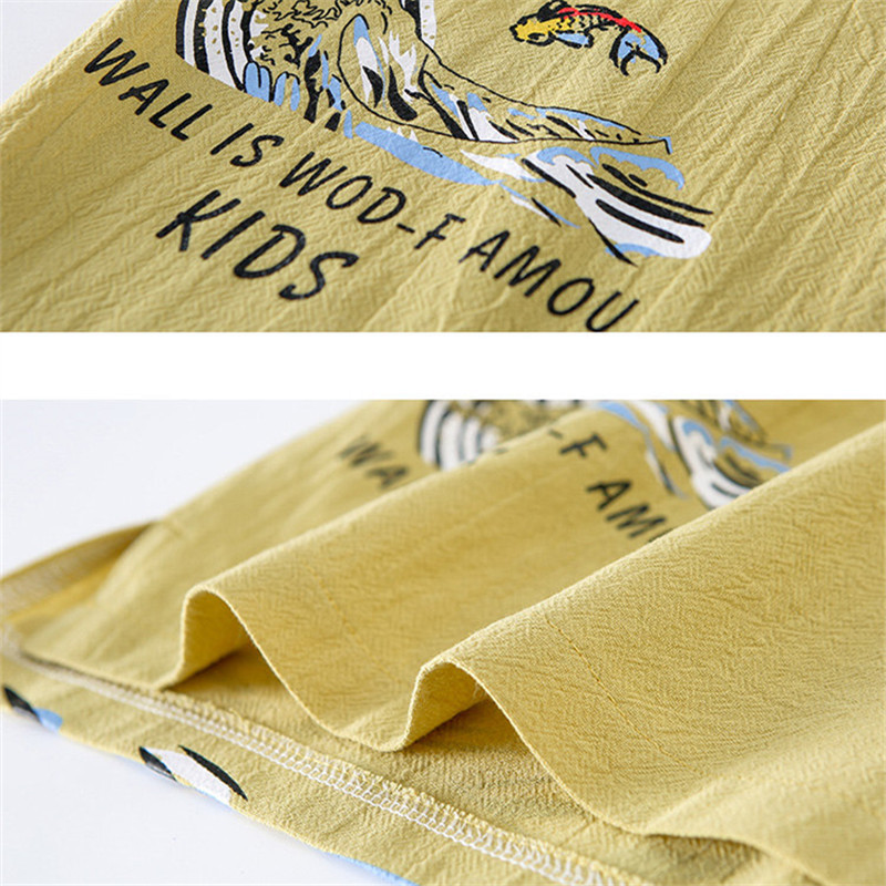 Kids Clothes Boys Chinese Painting Tee Shirt & Pants Teen Summer Clothing Set 4 5 6 7 8 9 10 11 12 13 Year Old Boy Clothes Set