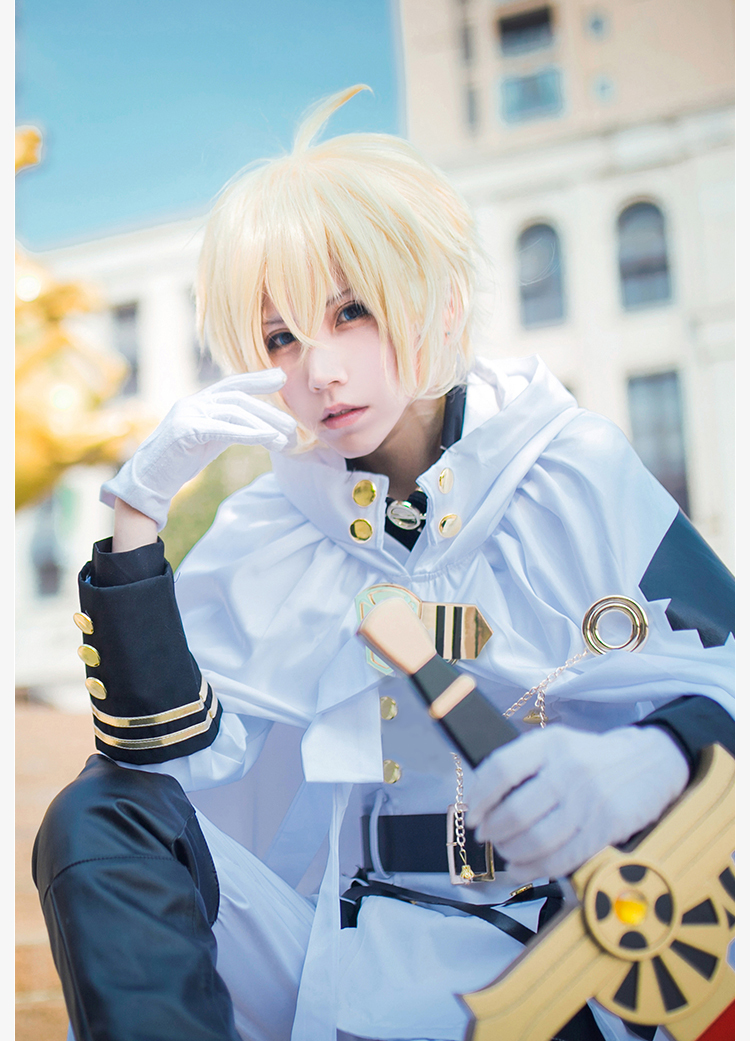 Anime Seraph Of The End Owari no Seraph Mikaela Hyakuya Uniforms Cosplay Costume with Wig Full Set CX200817