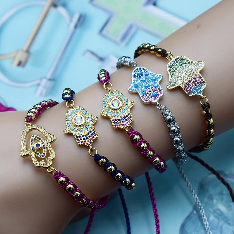 Luxury Zircon Eye Fatima Palm Golden Bracelet for Women Rainbow Zircon Bangles Adjustable Jewelry Fashion Boho Autumn 2020
Luxury Zircon Eye Fatima Palm Golden Bracelet for Women Rainbow Zircon Bangles Adjustable Jewelry Fashion Boho Autumn 2020