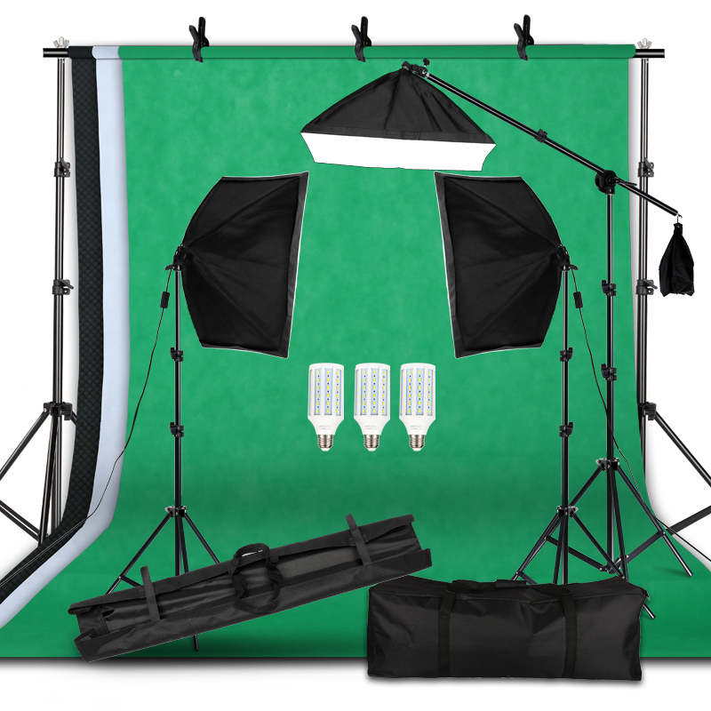 Professional Photography Lighting Equipment Kit with Softbox Soft background stand with boom arm Backdrops Light Photo Studio
Professional Photography Lighting Equipment Kit with Softbox Soft background stand with boom arm Backdrops Light Photo Studio