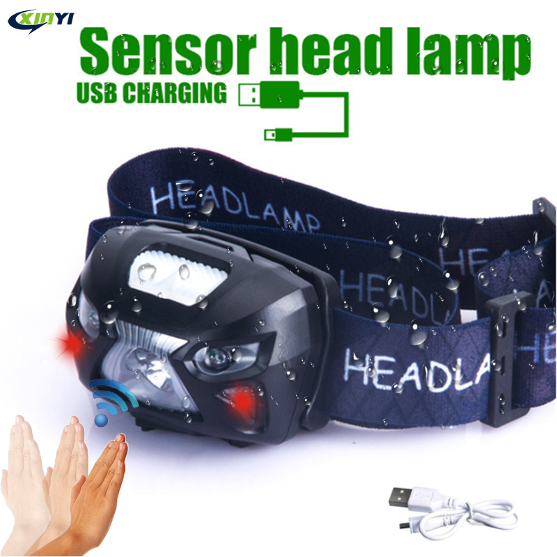 Powerfull LED Headlamp Built-in battery Rechargeable LED Headlight Body Motion Sensor Head Camping Torch Light Lamp
Powerfull LED Headlamp Built-in battery Rechargeable LED Headlight Body Motion Sensor Head Camping Torch Light Lamp