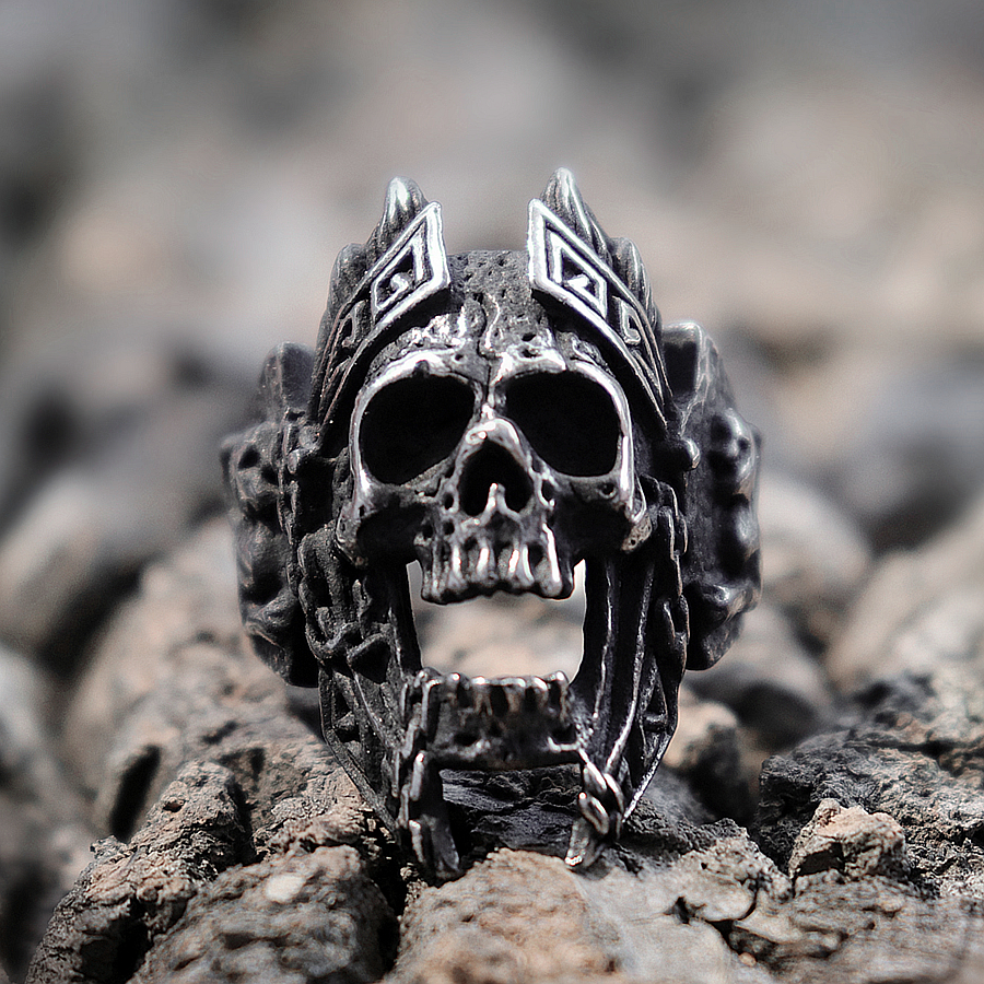 Men's Unique Gods of War Ares Skull Rings Punk Rock Warrior 316L Stainless Steel Ring Men Biker Jewelry, Silver
Men's Unique Gods of War Ares Skull Rings Punk Rock Warrior 316L Stainless Steel Ring Men Biker Jewelry, Silver