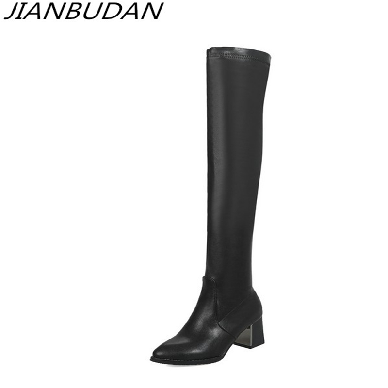 JIANBUDAN/ Sexy high heel Women's Stretch boots High quality pu thigh leather boots Over the knee 34-43 size plus, Pink
JIANBUDAN/ Sexy high heel Women's Stretch boots High quality pu thigh leather boots Over the knee 34-43 size plus, Pink