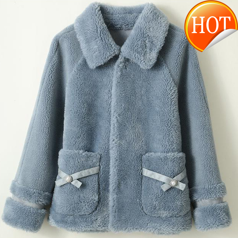 Coat Autumn Winter Women Clothes 2020 Real Fur Coat Female Wool Jacket Korean Sheep Shearling Short Tops Manteau Femme ZT4341, Blue
Coat Autumn Winter Women Clothes 2020 Real Fur Coat Female Wool Jacket Korean Sheep Shearling Short Tops Manteau Femme ZT4341, Blue