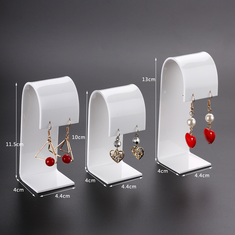 Set of 3pcs Acrylic Jewelry Earrings Holder Stand Display Organizer Shelf Shop Countertop Showcase Jewellery Ear Studs Show Rack MX200810