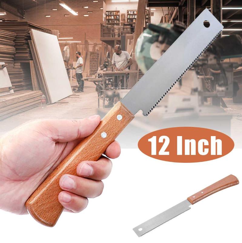 

12 Inch Mini Hand Saw for Woodworking Double Side SK5 Carbon Steel Tenon Fine Tooth Wood Precision Teeth