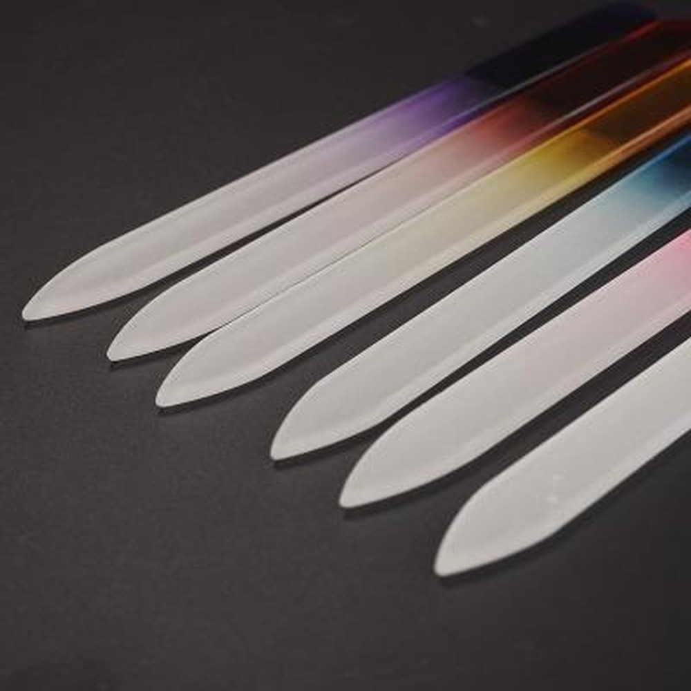 Colorful Glass Nail Files Durable Crystal File Limas De Una Clou Buffer Una Care Nail Art Tool Manicure UV Polish Tool Nail Files Limas De Unas