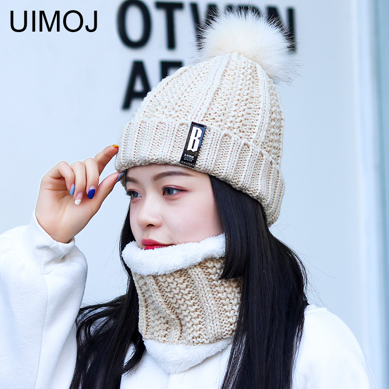 UIMOJ Neck Warm Knitted Winter hat 2Pcs One Set Solid Skullies Beanies With Scarf For Women, White
UIMOJ Neck Warm Knitted Winter hat 2Pcs One Set Solid Skullies Beanies With Scarf For Women, White