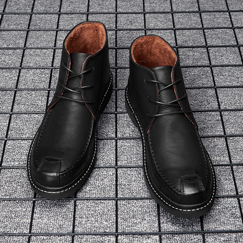 2020 new autumn and winter men's casual warm shoes leather plush / single lace ankle boots classic black flat winter boots large, Khaki
2020 new autumn and winter men's casual warm shoes leather plush / single lace ankle boots classic black flat winter boots large, Khaki