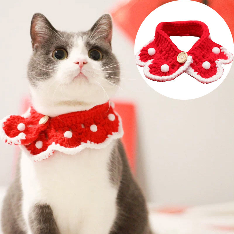 Cute Pet Cats Bandanas Christmas Ornaments Wool Knitted Collars Dog Cat Bib Scarf Puppy Supplies Wholesale
Cute Pet Cats Bandanas Christmas Ornaments Wool Knitted Collars Dog Cat Bib Scarf Puppy Supplies Wholesale