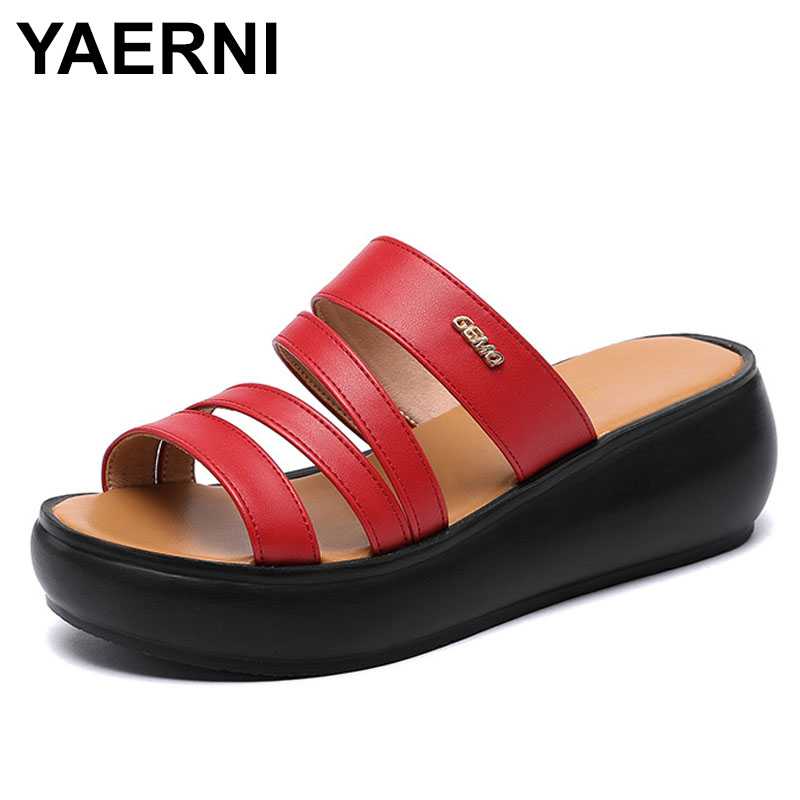 YAERNI Classic Red Women's Slippers Mid Heels Platform Shoes Plus Size Cutout Split Leather Shoes Casual Ladies Casual Wedge, Black
YAERNI Classic Red Women's Slippers Mid Heels Platform Shoes Plus Size Cutout Split Leather Shoes Casual Ladies Casual Wedge, Black