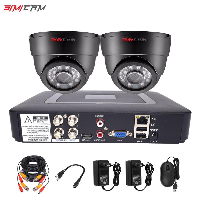 Video surveillance camera system Analog AHD 4CH DVR 2pcs Dome Camera 720P/1080P indoor infrared cctv security system kit
Video surveillance camera system Analog AHD 4CH DVR 2pcs Dome Camera 720P/1080P indoor infrared cctv security system kit