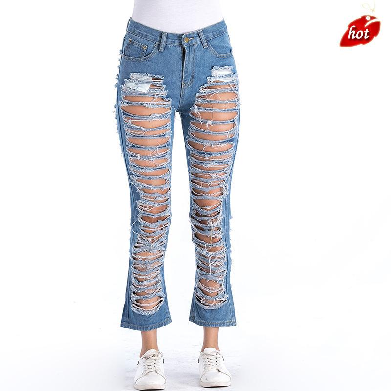 2020 High Waist Female Ripped Jeans Pencil Hole Pants Casual Trousers Ankle Length Vintage Stretch Loose Harem Women Jeans O8R2, Blue
2020 High Waist Female Ripped Jeans Pencil Hole Pants Casual Trousers Ankle Length Vintage Stretch Loose Harem Women Jeans O8R2, Blue