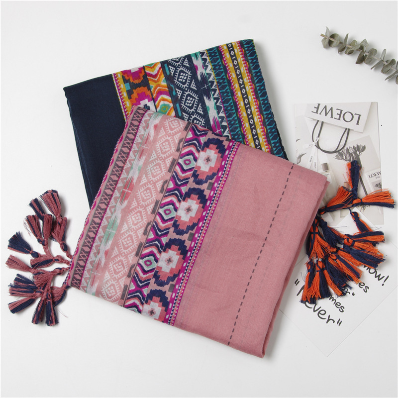Nation Wind Tibet Lijiang Tourism Photograph Thin Section Sunscreen Tassels Scarf Scarf Air Conditioner House Shawl Hot