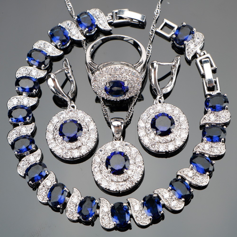 Blue Zircon Bridal Silver 925 Jewelry Sets Women Pendant&Necklace Ring Earrings With Natural Stones Bracelets Jewelery Gift Box Y200810, Slivery;golden
Blue Zircon Bridal Silver 925 Jewelry Sets Women Pendant&Necklace Ring Earrings With Natural Stones Bracelets Jewelery Gift Box Y200810, Slivery;golden