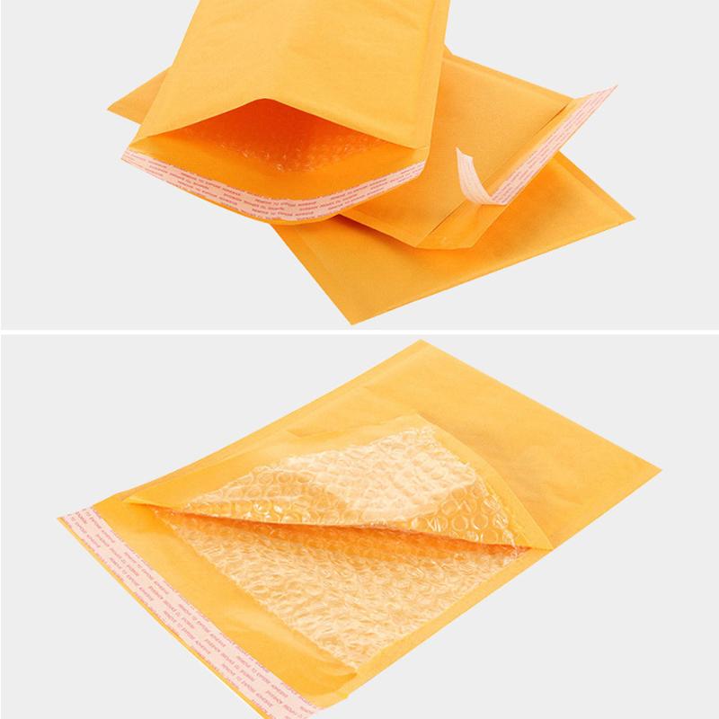 Multi-size Yellow Kraft Bubble Bags 40pcs Bubble Mailers Padded Envelopes Storage Shipping Bag Self Seal Courier Bag Mailing