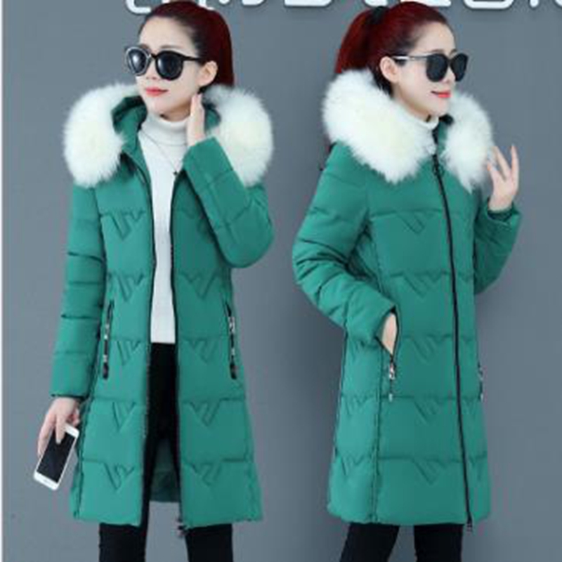 Wholesale fashion new women's large fur collar over the knee mid-length winter warm slim cotton coat, Creamy-white
Wholesale fashion new women's large fur collar over the knee mid-length winter warm slim cotton coat, Creamy-white