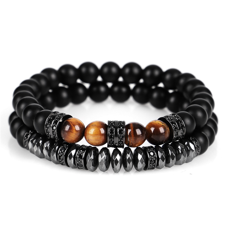 2pcs Men Bracelets Beads Couples Distance Bracelet Beaded Bracelets For Men Women Best Friend fashion charm bracelet