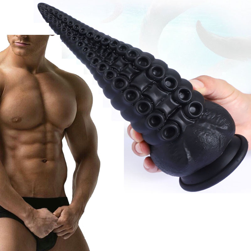 Butt Noir Dildo Plug-silicone Big por monstre pénis de la prostate Massage Vagin Masturbation Sex Toys Pour Homme Femme