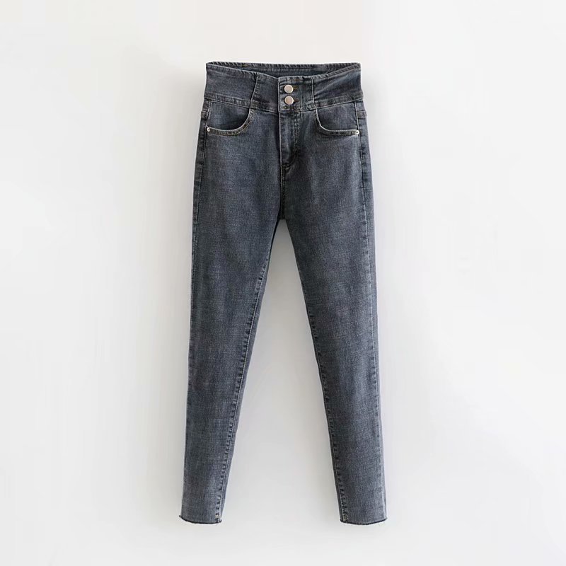 Fashion women Liu Jing 58-7971 European and American fashion, two buttons, grey jeans, See chart
Fashion women Liu Jing 58-7971 European and American fashion, two buttons, grey jeans, See chart