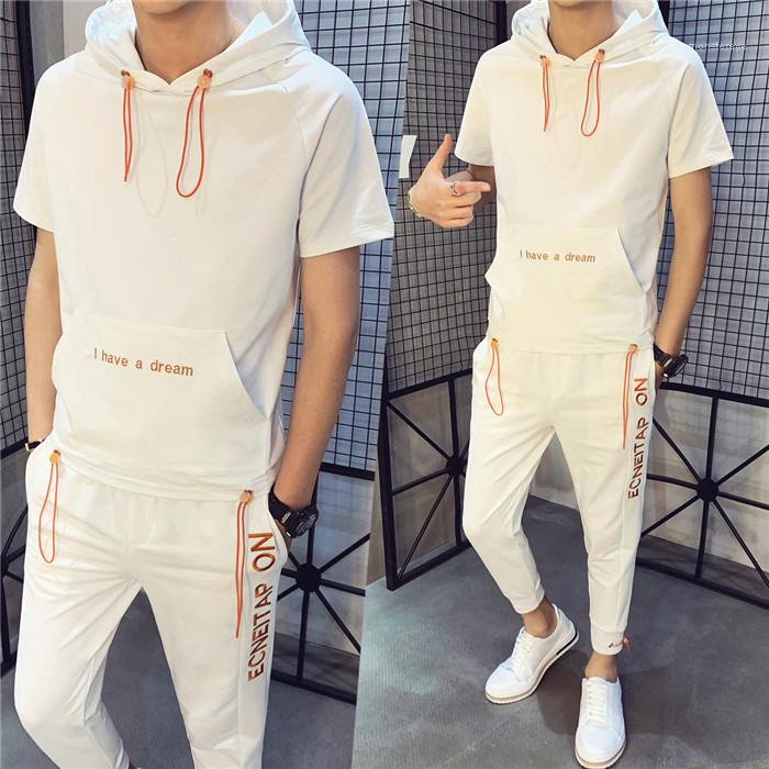 Tracksuits Lettern Pattern Short Sleeve Hoodies and Cropped Pants 2pcs Men Sports Suits 4XL Summer Mens Casual, White
Tracksuits Lettern Pattern Short Sleeve Hoodies and Cropped Pants 2pcs Men Sports Suits 4XL Summer Mens Casual, White
