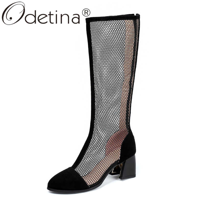 Odetina Women Fashion Breathable Block High Heel Knee High Boots Back Zipper Non-slip Round Toe Air Mesh Faux Suede Long Boots, Apricot
Odetina Women Fashion Breathable Block High Heel Knee High Boots Back Zipper Non-slip Round Toe Air Mesh Faux Suede Long Boots, Apricot