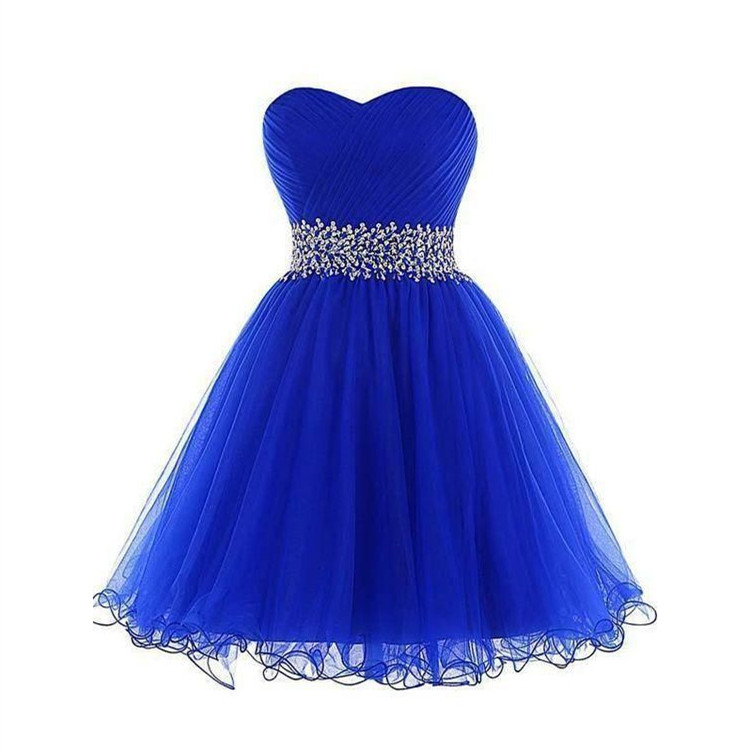 Sleveless Royal Blue Homecoming Dresses for Hoco Party