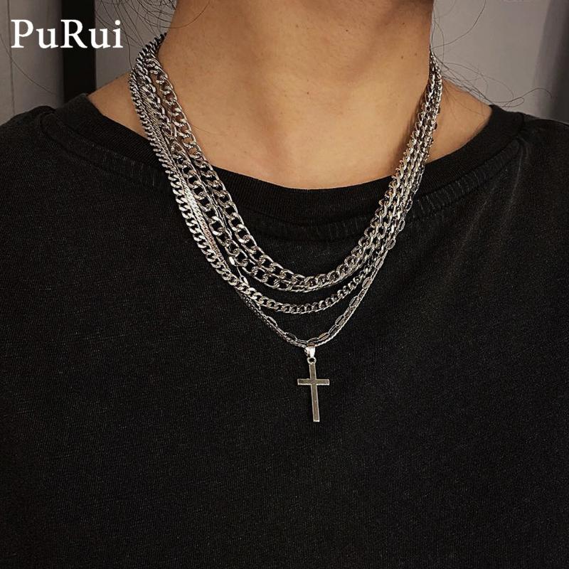 Purui Miami Cuban Link Chain Choker Necklace Punk Gothic Silver Color Cross Pedant Necklace for Couple Lovers Hiphop Jewelry
Purui Miami Cuban Link Chain Choker Necklace Punk Gothic Silver Color Cross Pedant Necklace for Couple Lovers Hiphop Jewelry