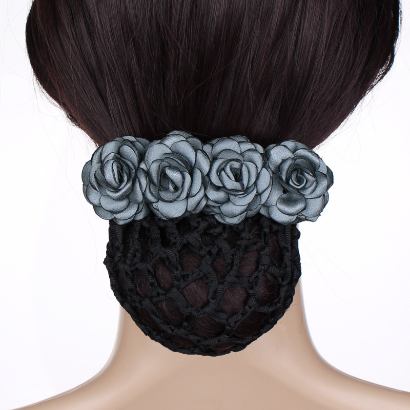 Handmade Cloth Flower Rose Professional Hairpins Bank Stewardess Pocket Net Pocket Bun Snood Hair Clips Girls Accessories
Handmade Cloth Flower Rose Professional Hairpins Bank Stewardess Pocket Net Pocket Bun Snood Hair Clips Girls Accessories