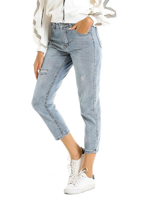 Ripped Hole Jeans Women Fashion High Waist Loose Blue Denim Pants Women Washed Stretch Elastic Straight Jeans Plus Size, Sky blue
Ripped Hole Jeans Women Fashion High Waist Loose Blue Denim Pants Women Washed Stretch Elastic Straight Jeans Plus Size, Sky blue